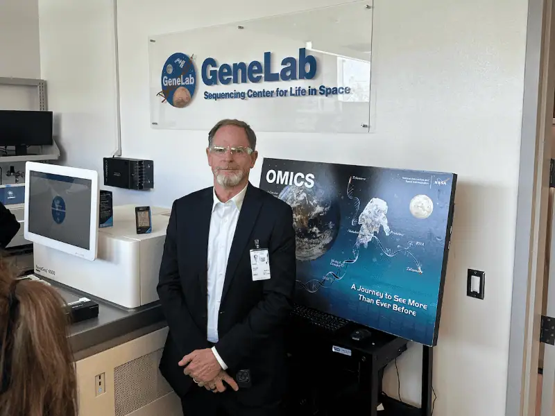 William Whitt at GeneLab, sequencing center for space life.